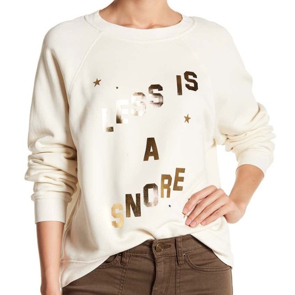 New Wildfox Less Is A Snore Butter Sweater - Picture 3 of 8